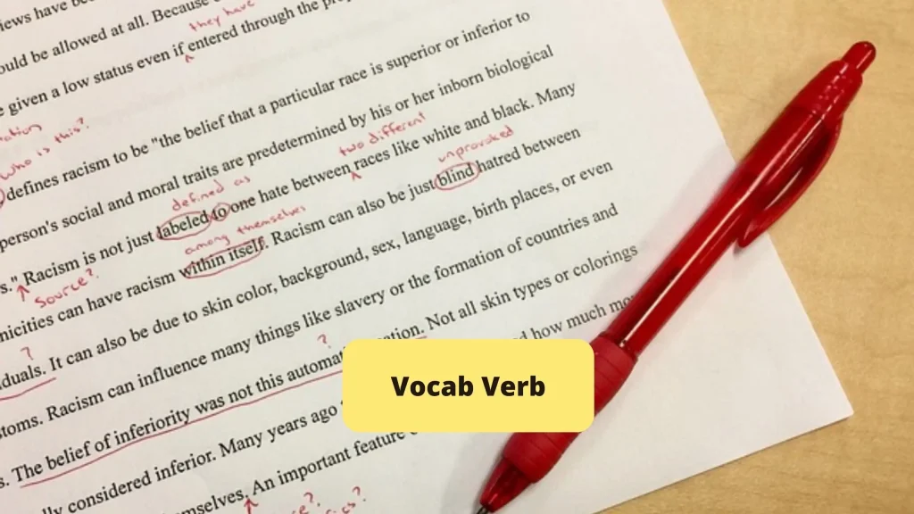 Vocabulary Verb