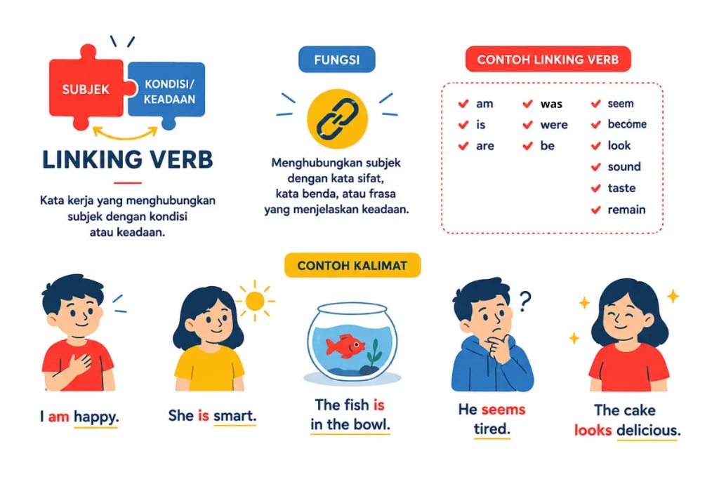 Apa itu linking verbs dan contohnya