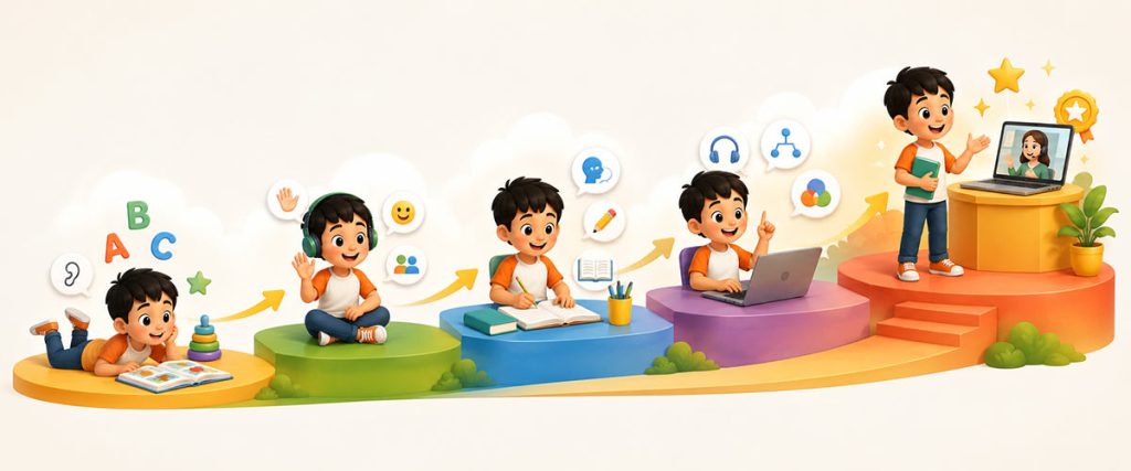 Level Pembelajaran kursus bahasa inggris anak